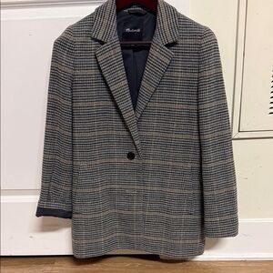 Madewell Women’s Flannel Wool Plaid Blazer Jacket M